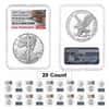 Lot of 20 - 2022-S 1 oz Proof Silver American Eagle NGC PF 70 ER (SF Label)