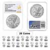 Lot of 20 - 2025 (W) 1 oz Silver American Eagle NGC MS 70 ER West Point