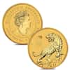 2022 1/20 oz Gold Lunar Year of The Tiger BU Australia Perth Mint In Cap