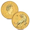 2022 1/10 oz Gold Lunar Year of The Tiger BU Australia Perth Mint In Cap