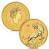 2022 1/4 oz Gold Lunar Year of The Tiger BU Australia Perth Mint In Cap