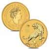 2022 1/2 oz Gold Lunar Year of The Tiger BU Australia Perth Mint In Cap