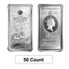 Lot of 50 - 2021 St. Helena 10 oz East India Company Silver Coin Bar .999 Fine BU