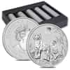 Box of 100 - 2022 1 oz Silver Lunar Year of The Tiger Dragon Privy BU Australian Perth Mint In Cap (5 Rolls, Lot of 100)