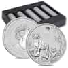 Roll of 20 - 2022 1/2 oz Silver Lunar Year of The Tiger BU Australian Perth Mint In Cap (Tube, Lot of 20)