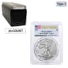 Lot of 20 - 2021 1 oz Silver American Eagle Type 2 PCGS MS 70 FS (Flag Label)
