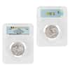 2021 Chad 2 oz Silver Bull vs Bear Pandemic Serial #3 PCGS MS 70 FDOI Antiqued High Relief