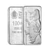 100 oz Great Britain Una and the Lion Silver Bar .9999 Fine - The Great Engravers Collection