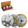 2001 Australia 21st Century Combination Bi-Metal 3-Coin Proof Set AGW .59 oz (w/Box & COA)
