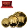 18 gram Chow Tai Fook Year of the Pig Gold 3-Medal Set .9999 Fine (w/Box and COA)