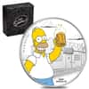 2019 1 oz Tuvalu Proof Homer Simpson Silver Coin .9999 Fine Silver (Colorized)