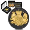 2019 Great Britain 1 oz Silver Royal Arms Coin Black Ruthenium 24K Gold Edition (w/Box & COA)