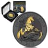2019 Great Britain 1 oz Silver Valiant Coin Black Ruthenium 24K Gold Edition (w/Box & COA)