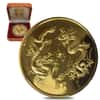 1988 5 oz Singold Singapore Year of the Dragon Proof Gold Coin (w/Box & COA)