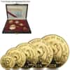 Chinese 1.9 oz Gold Panda 5-Coin Proof Set (Random Year, w/Box & COA)