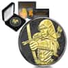 2019 1 oz Austrian Silver Robin Hood Coin .999 Fine Black Ruthenium 24K Gold Edition (w/Box & COA) - 825th Anniversary of the Austrian Mint