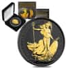 2020 Great Britain 1 oz Silver Britannia Coin .999 Fine Black Ruthenium 24K Gold Edition (w/Box & COA)