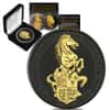 2020 Great Britain 2 oz Silver Queen's Beasts White Horse of Hanover Coin .9999 Fine Black Ruthenium 24K Gold Edition (w/Box & COA)