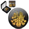 2019 1 oz Austrian Silver Philharmonic Coin Black Ruthenium 24K Gold Edition (w/Box & COA) 