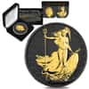 2019 Great Britain 1 oz Silver Britannia Oriental Border Coin .999 Fine Black Ruthenium 24K Gold Edition (w/Box & COA)