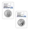 2024-S Morgan and Peace Silver Dollar Reverse Proof 2-Coin Set NGC PF 69 ER