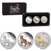 2022 3 oz Silver Lunar Year of The Tiger 3-Coin Set Australian Perth Mint (w/Box & COA)