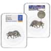 2021 Chad 1 oz Silver Bull Shaped Coin Serial #5 NGC MS 70 FDOI Antiqued High Relief