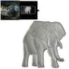 2021 Solomon Islands 1 oz African Elephant Shaped Silver Coin - Animals of Africa .9999 Fine (w/Box & COA)