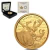 2021 Canada 35 gram Proof Gold Coin The Caribou - Wildlife Portraits .99999 Fine (w/Box & COA)