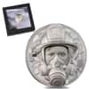 2021 1 oz Proof Platinum Real Heroes - Firefighter Coin Cook Islands .9995 Fine (w/Box & COA)