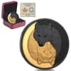 2021 Canada 1 oz Silver The Grey Wolf - Black and Gold Coin Series .9999 Fine (w/Box & COA)