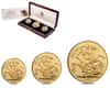 1987 Great Britain UK Proof Gold Sovereign 3-Coin Set (w/Box & COA)