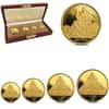1987 Switzerland 1.85 oz Proof Gold Helvetia The Matterhorn 4-Coin Set (w/Box)