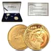 1999/2000 1 oz Proof Gold South Africa Natura Kudu and Sable 2-coin Set .9999 Fine (w/Box & COA, Silver Figurines)