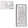 1 Kilo Switzerland Metalor Silver Bar .999 Fine (w/ Assay)