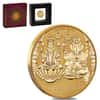1 oz Diwali Lotus Gilded Silver Medal Australian Perth Mint