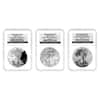 2006 W/P Silver American Eagle 3-Coin Set NGC MS/PF 69 (20th Anniversary)