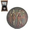 2019 1 oz Columbia & Germania The Allegories Copper Red Silver Coin