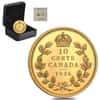2021 Canada 1 oz Proof Gold Rarest Coins - 1936 Dot 10C Coin .9999 Fine (w/Box & COA)