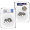 2021 Chad 1 oz Silver Bull Shaped Coin Serial #3 NGC MS 70 FDOI Antiqued High Relief