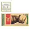 2021 Republic of Cameroon 1/1000 oz 24K Gold Black Rhinoceros 100 Francs Aurum Note (w/COA)