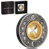 2021 Tuvalu 2 oz Antiqued Silver Hourglass Coin .9999 Fine (w/Box & COA)