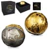2022 2 oz Silver Bull and Bear Spherical Coin Samoa .999 Fine (w/Box & COA)