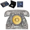 2022 3 oz Silver Alexander Graham Bell Telephone Shaped Coin Barbados .999 Fine (w/Box & COA)
