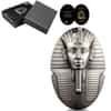 2022 3 oz Silver Mask of Tutankhamun 100th Ann 3D Shaped Coin Djibouti .999 Fine (w/Box & COA)