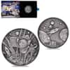 2022 Chad 2 oz Silver Doge On The Moon Antiqued High Relief Coin .999 Fine (w/Box)