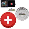 2022 Chad 6 gram World Landmarks - Switzerland Bottle Cap Proof Silver Coin .999 Fine (w/Box)