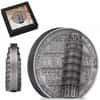 2022 Cook Islands 5 oz Silver Leaning Tower of Pisa Coin Antiqued .999 Fine (w/Box & COA)