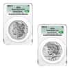 2023-S Morgan and Peace Silver Dollar Reverse Proof 2-Coin Set CAC PF 70 Advanced Delivery