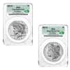 2023-S Morgan and Peace Silver Dollar Reverse Proof 2-Coin Set CAC PF 70 First Delivery